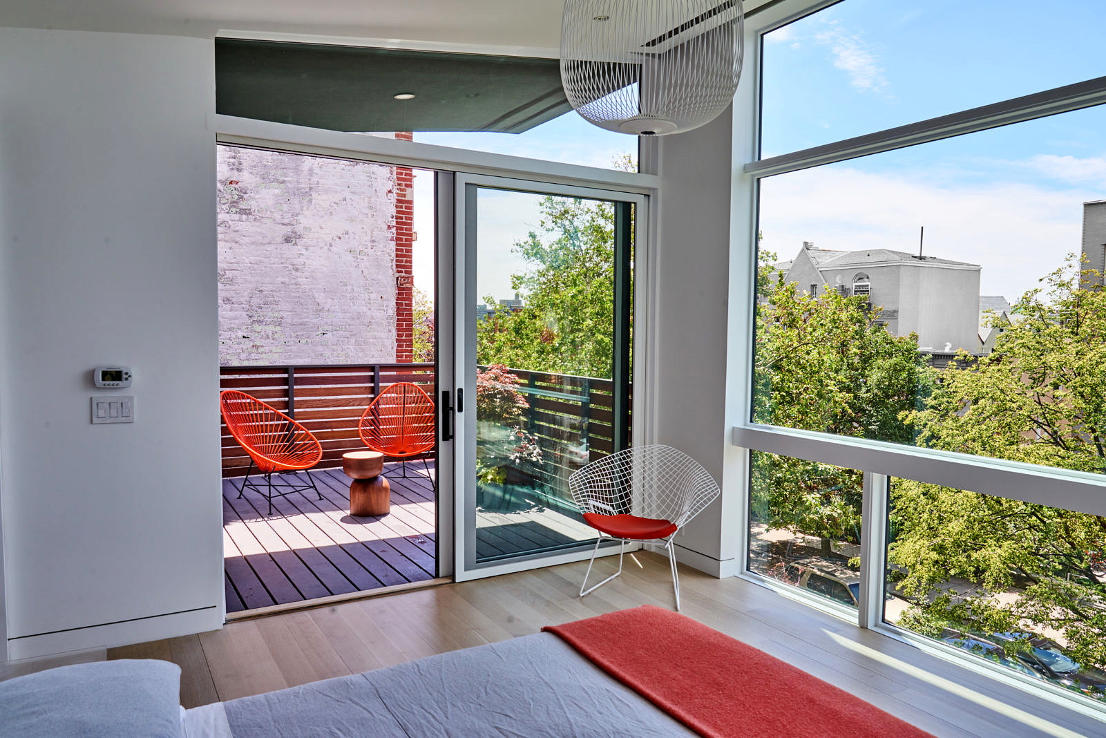 view of porch from bedroom