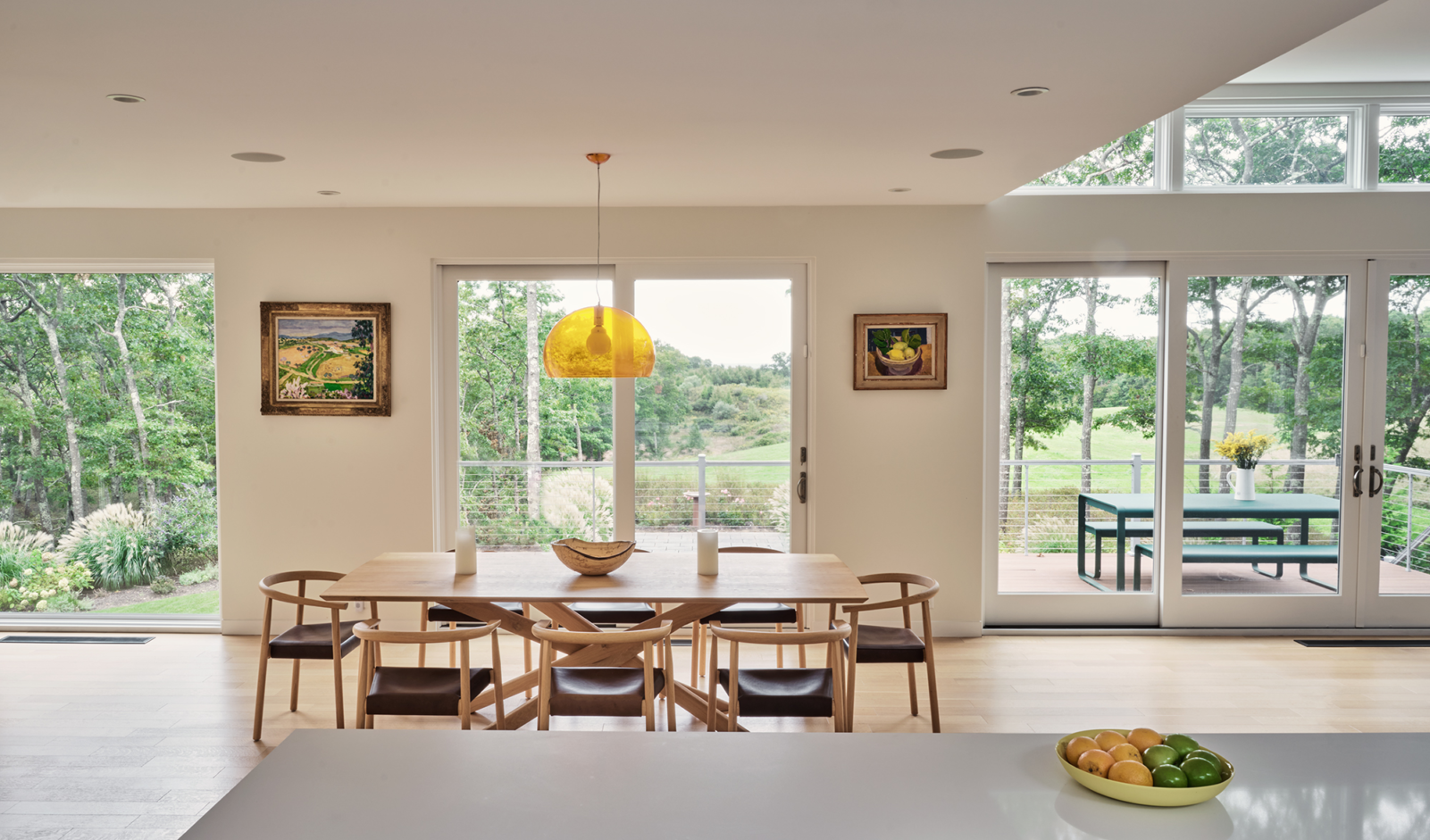 view of dining area Ocean View House, Charlestown Rhode Island, Sarah Jefferys Architecture + Design