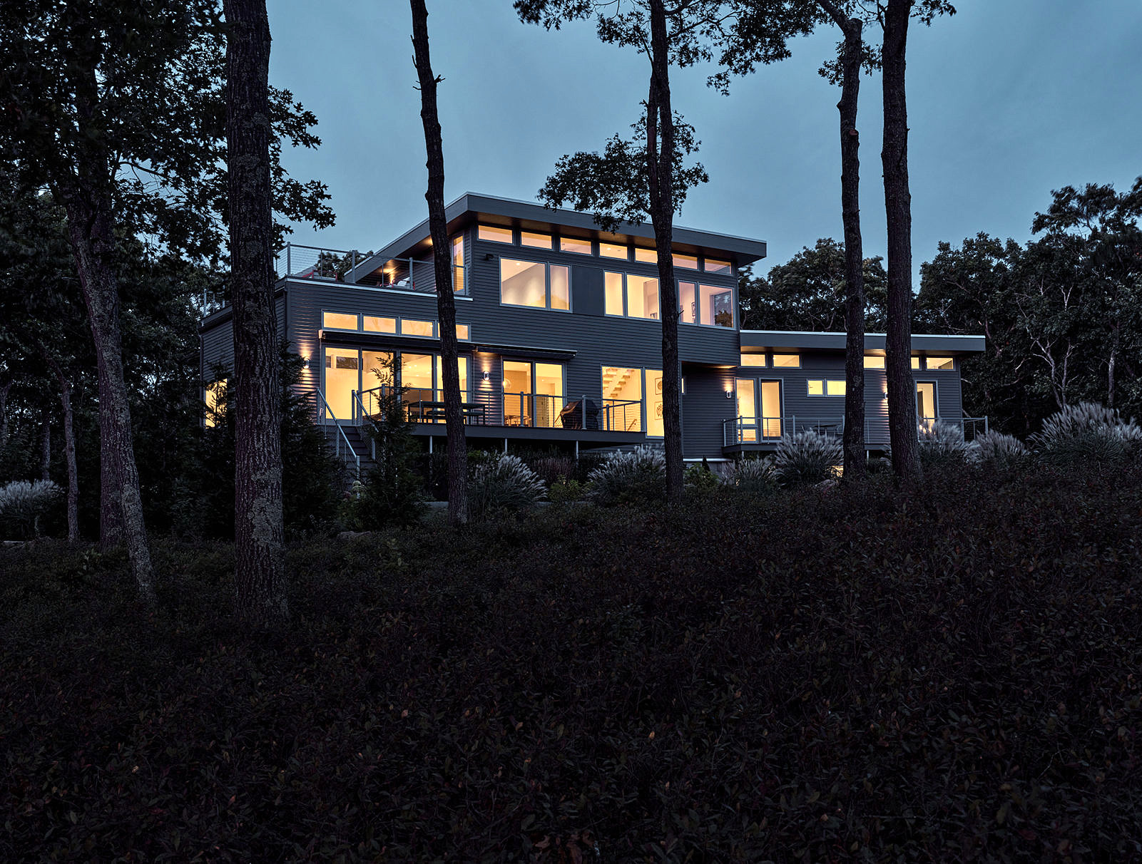 outdoor view of Ocean View House, Charlestown Rhode Island, Sarah Jefferys Architecture + Design