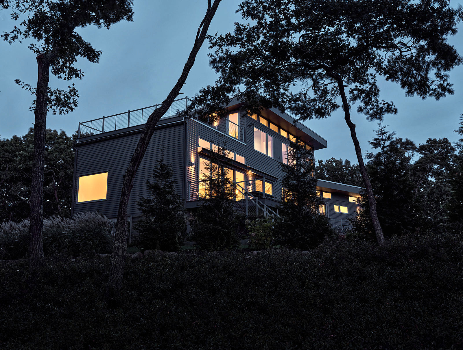 ourdoor view of Ocean View House, Charlestown Rhode Island, Sarah Jefferys Architecture + Design