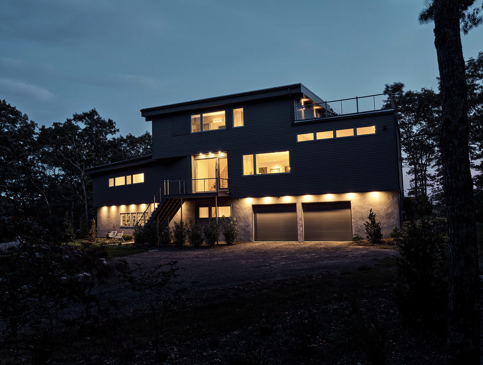 outdoor view of Ocean View House, Charlestown Rhode Island, Sarah Jefferys Architecture + Design