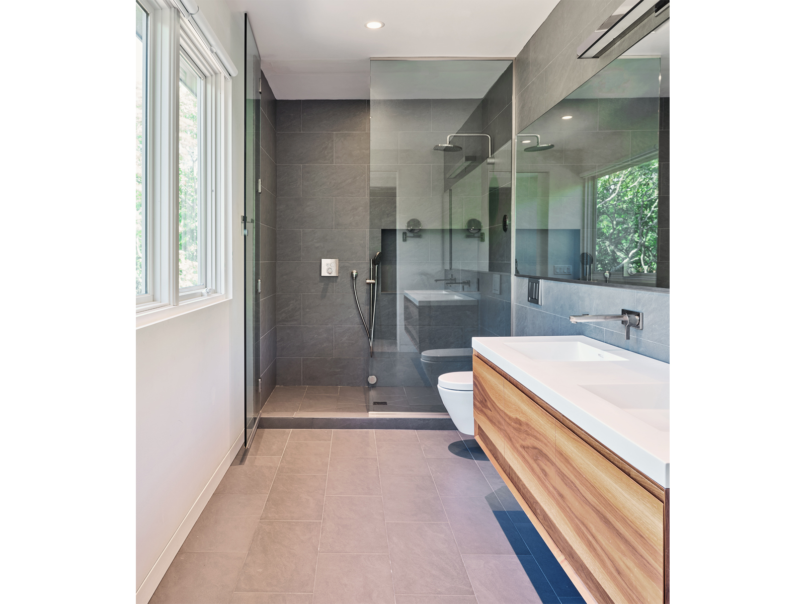 view of shower enclosure Ocean View House, Charlestown Rhode Island, Sarah Jefferys Architecture + Design