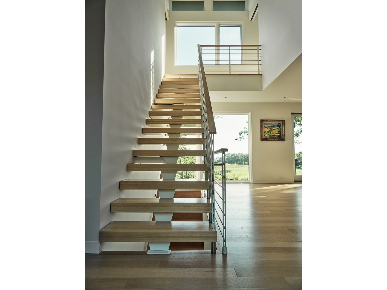 interior view of stairs, Ocean View House, Charlestown Rhode Island, Sarah Jefferys Architecture + Design